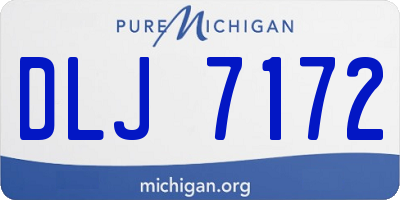 MI license plate DLJ7172