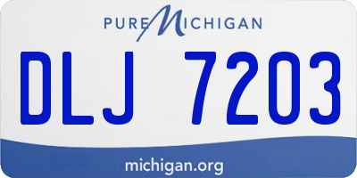 MI license plate DLJ7203