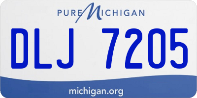 MI license plate DLJ7205
