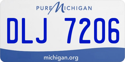 MI license plate DLJ7206