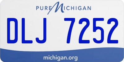 MI license plate DLJ7252
