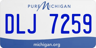 MI license plate DLJ7259