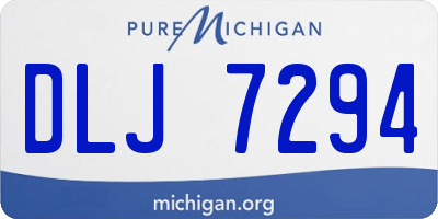 MI license plate DLJ7294