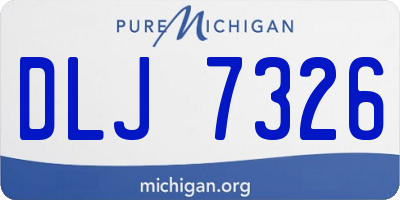MI license plate DLJ7326