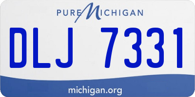 MI license plate DLJ7331