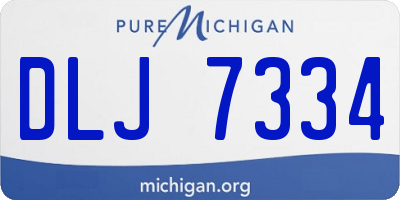 MI license plate DLJ7334