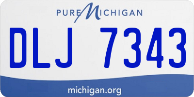 MI license plate DLJ7343