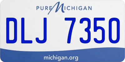 MI license plate DLJ7350