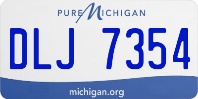 MI license plate DLJ7354