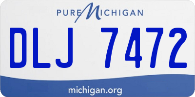 MI license plate DLJ7472