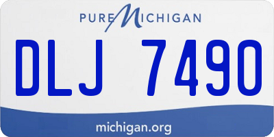 MI license plate DLJ7490