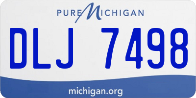 MI license plate DLJ7498