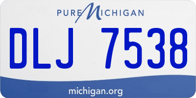 MI license plate DLJ7538