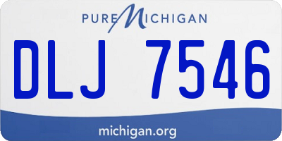 MI license plate DLJ7546