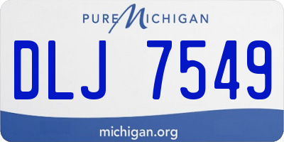 MI license plate DLJ7549