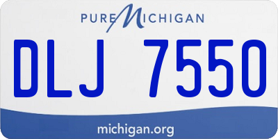 MI license plate DLJ7550