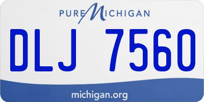 MI license plate DLJ7560