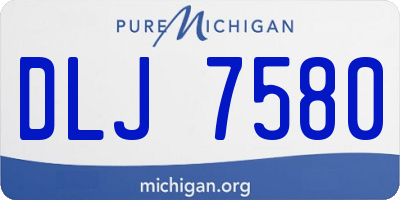 MI license plate DLJ7580