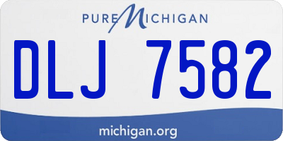 MI license plate DLJ7582