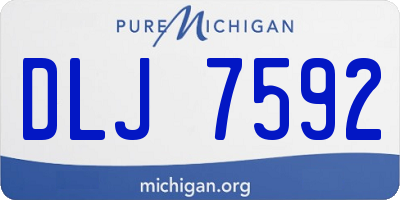 MI license plate DLJ7592