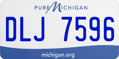 MI license plate DLJ7596