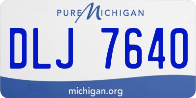 MI license plate DLJ7640