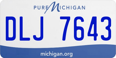 MI license plate DLJ7643