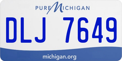 MI license plate DLJ7649