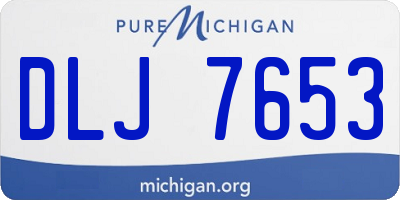 MI license plate DLJ7653