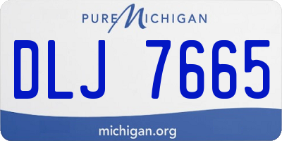MI license plate DLJ7665