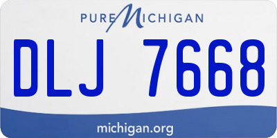 MI license plate DLJ7668