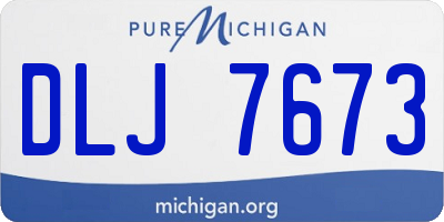 MI license plate DLJ7673