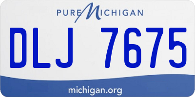 MI license plate DLJ7675