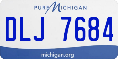 MI license plate DLJ7684