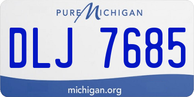 MI license plate DLJ7685