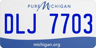 MI license plate DLJ7703