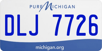 MI license plate DLJ7726