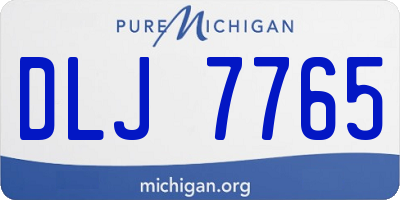 MI license plate DLJ7765