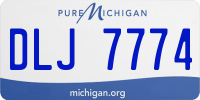 MI license plate DLJ7774