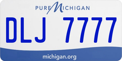 MI license plate DLJ7777