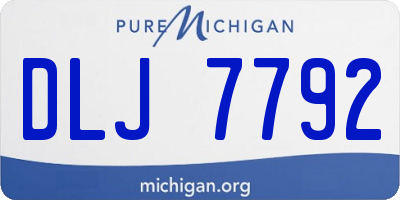MI license plate DLJ7792