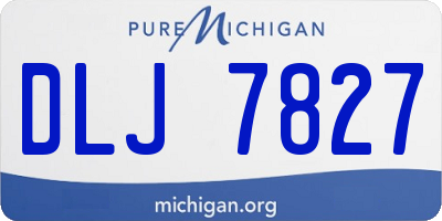 MI license plate DLJ7827