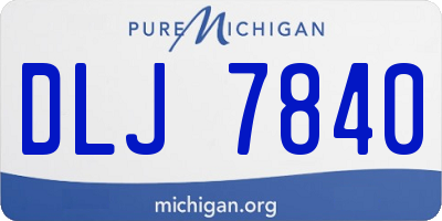 MI license plate DLJ7840