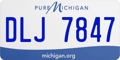 MI license plate DLJ7847