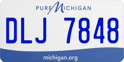 MI license plate DLJ7848