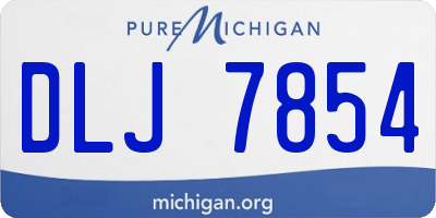 MI license plate DLJ7854
