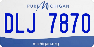 MI license plate DLJ7870