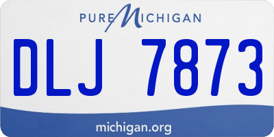 MI license plate DLJ7873