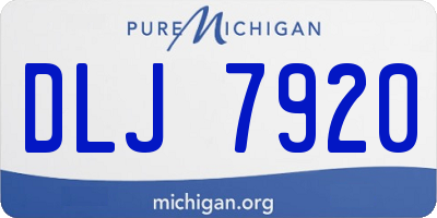 MI license plate DLJ7920