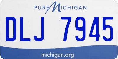 MI license plate DLJ7945